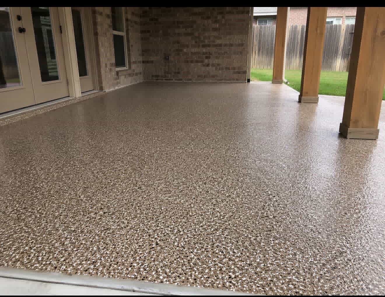 Covered Patio epoxy floor in Franklin, TN